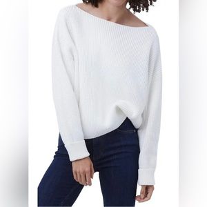 French Connection Boatneck 100% Cotton Chunky Sweater - Size S